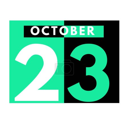 Photo for October 23 . Modern daily calendar icon .date ,day, month .calendar for the month of October - Royalty Free Image