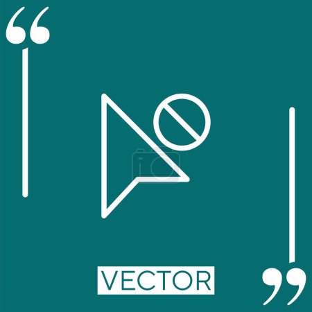 Ilustración de Icono del vector del cursor Icono lineal. Línea acariciada editable - Imagen libre de derechos