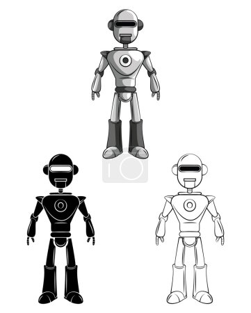 Libro para colorear Robot personaje de dibujos animados
Libro para colorear Robot personaje de dibujos animados