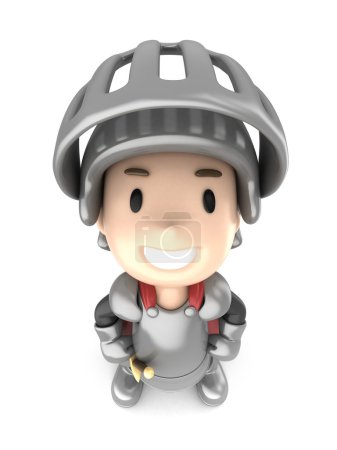 Photo for 3d render of a cute knight boy - Royalty Free Image