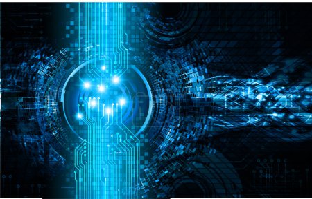 Ilustración de Cibercircuito futuro concepto de tecnología de fondo - Imagen libre de derechos