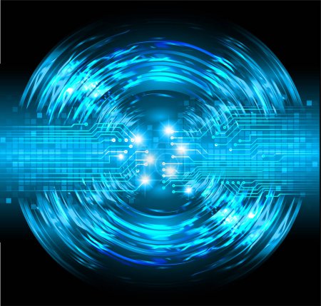 Ilustración de Cibercircuito futuro concepto de tecnología de fondo - Imagen libre de derechos