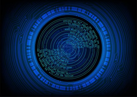 Ilustración de Ojo cibercircuito futuro concepto de tecnología fondo - Imagen libre de derechos