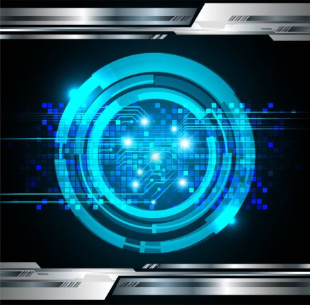 Ilustración de Cibercircuito futuro concepto de tecnología de fondo - Imagen libre de derechos