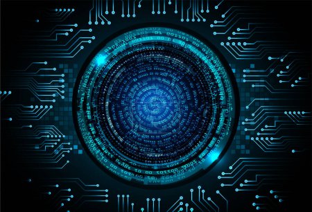 Ilustración de Cibercircuito futuro concepto de tecnología de fondo - Imagen libre de derechos