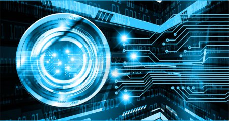 Ilustración de Cibercircuito futuro concepto de tecnología de fondo - Imagen libre de derechos