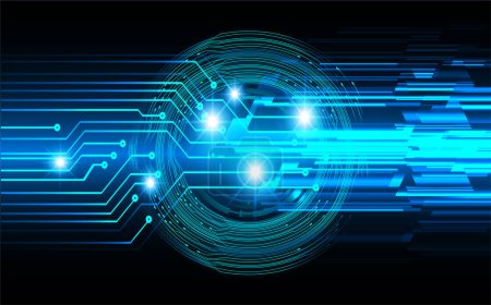 Ilustración de Cibercircuito futuro concepto de tecnología de fondo - Imagen libre de derechos