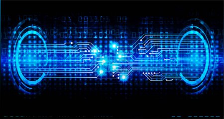 Ilustración de Cibercircuito futuro concepto de tecnología de fondo - Imagen libre de derechos