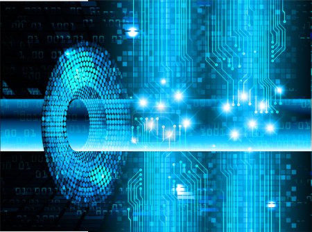 Ilustración de Cibercircuito futuro concepto de tecnología de fondo - Imagen libre de derechos