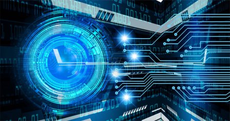 Ilustración de Circuito de fondo de tecnología virtual - Imagen libre de derechos
