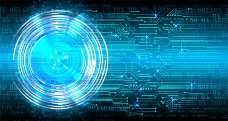Ilustración de Cibercircuito futuro concepto de tecnología de fondo - Imagen libre de derechos