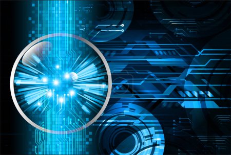 Ilustración de Cibercircuito futuro concepto de tecnología de fondo - Imagen libre de derechos
