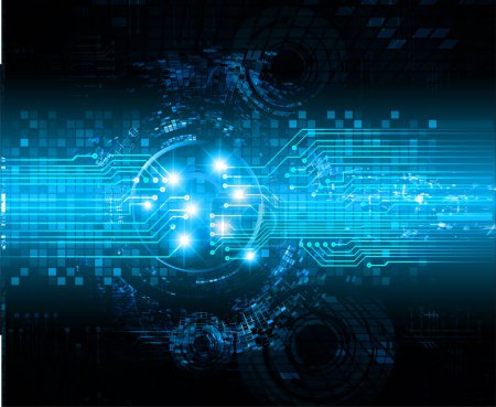 Ilustración de Cibercircuito futuro concepto de tecnología de fondo - Imagen libre de derechos