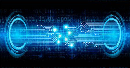 Ilustración de Cibercircuito futuro concepto de tecnología de fondo - Imagen libre de derechos