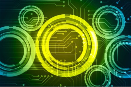 Ilustración de Cibercircuito futuro concepto de tecnología de fondo - Imagen libre de derechos