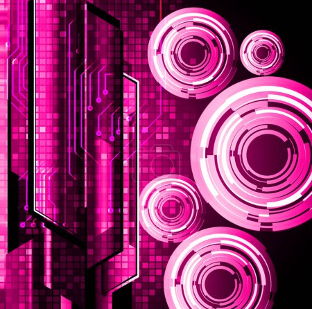 Ilustración de Cibercircuito futuro concepto de tecnología de fondo - Imagen libre de derechos