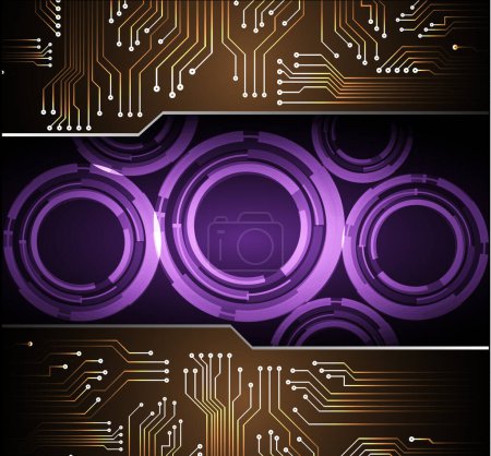 Ilustración de Cibercircuito futuro concepto de tecnología de fondo - Imagen libre de derechos