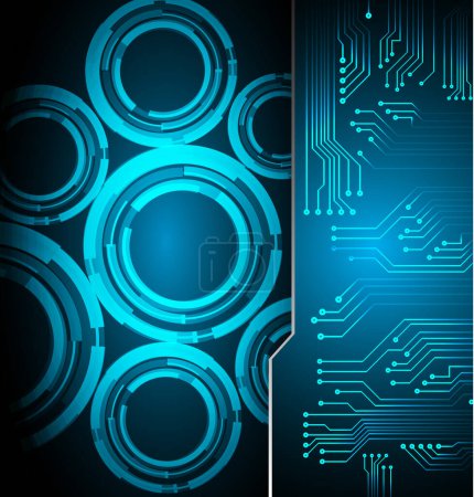 Ilustración de Cibercircuito futuro concepto de tecnología de fondo - Imagen libre de derechos