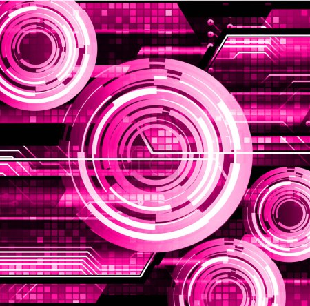 Ilustración de Cibercircuito futuro concepto de tecnología de fondo - Imagen libre de derechos