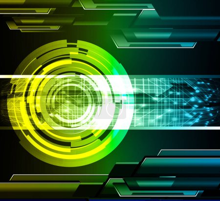 Ilustración de Cibercircuito futuro concepto de tecnología de fondo - Imagen libre de derechos