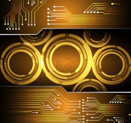Ilustración de Cibercircuito futuro concepto de tecnología de fondo - Imagen libre de derechos