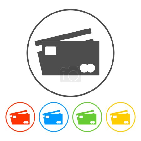 Ilustración de Icono de tarjeta de crédito. Ilustrador vectorial EPS 10 - Imagen libre de derechos