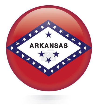 Botón bandera Arkansas
