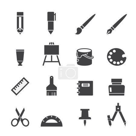 Illustration for Stationery Icon - Royalty Free Image