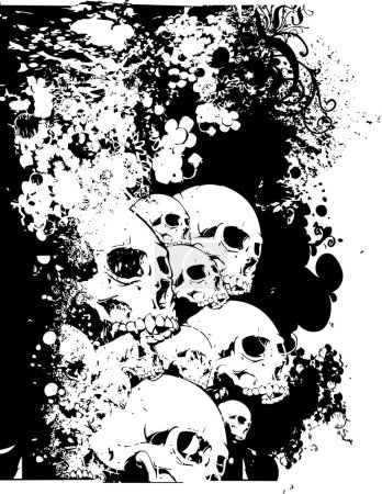 Wall of Skulls Illustration