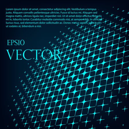 Ilustración de Fondo de vector de tecnología virtual con puntos de medio tono brillantes Eps 10 - Imagen libre de derechos