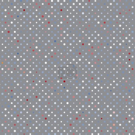 Ilustración de Polka Dot Old Scratch Pattern. Ilustración de fondo vectorial estilo retro - Imagen libre de derechos