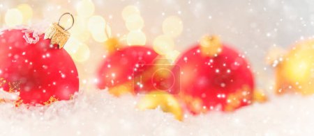 Feliz Navidad y Feliz Año Nuevo, Fondo de la tarjeta de felicitación de las fiestas. Enfoque selectivo.