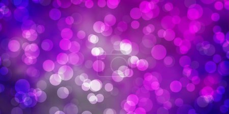 Mise en page vectorielle violet clair avec des formes de cercle.