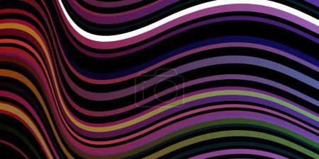 Ilustración de Diseño vectorial multicolor oscuro con arco circular. Ilustración colorida, que consiste en curvas. Patrón de anuncios, anuncios. - Imagen libre de derechos