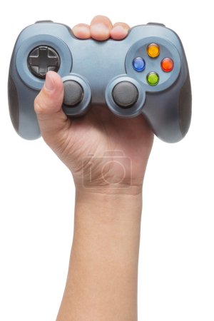 Videospiel-Controller in der Hand