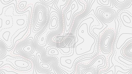 Mapa topográfico retro. Mapa de contorno geográfico. Rejilla de contorno abstracto.