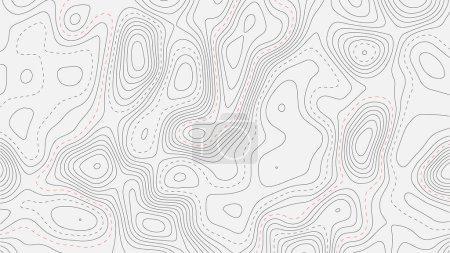 Illustration for Retro topographic map. Geographic contour map. Abstract outline grid. - Royalty Free Image