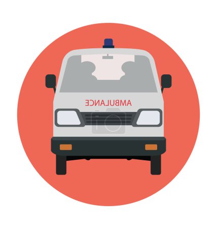 Icono de Vector de Ambulancia Van Colored

