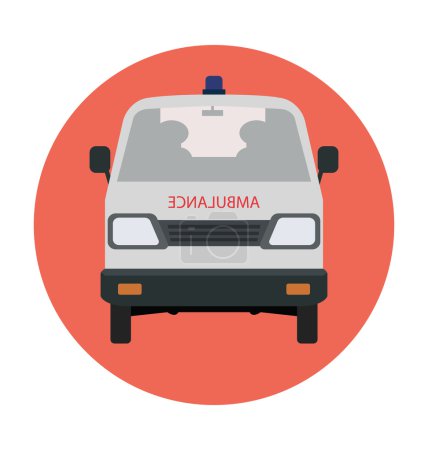 Ilustración de Transporte icono de color plano. - Imagen libre de derechos