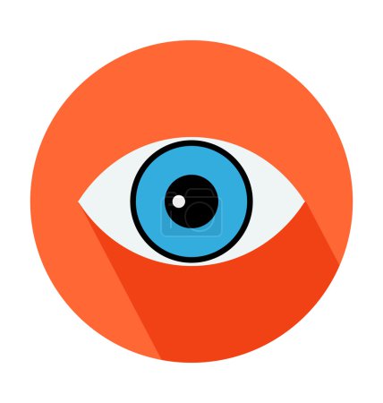 Ojo icono vector de color
