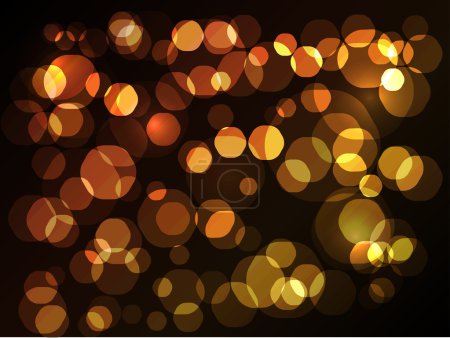 Illustration for Orange background with bokeh effect - Royalty Free Image