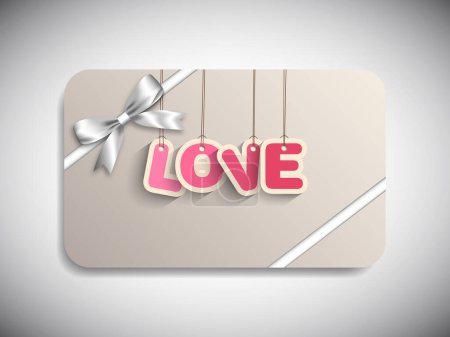 Carte cadeau de la Saint-Valentin avec belle calligraphie.