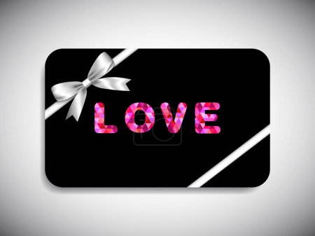 Carte cadeau de la Saint-Valentin avec belle calligraphie.