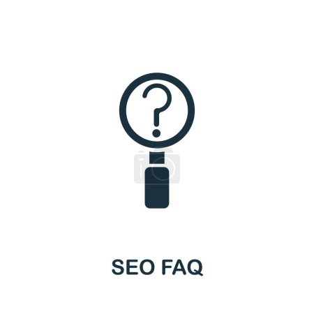 Ilustración de Icono de Seo Faq de la colección seo. Línea simple Seo Faq icono para plantillas, diseño web e infografías. - Imagen libre de derechos