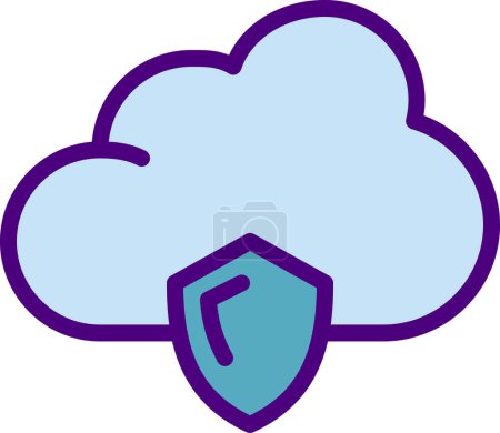 Illustration for Simple vector icon design of cloud network - Royalty Free Image