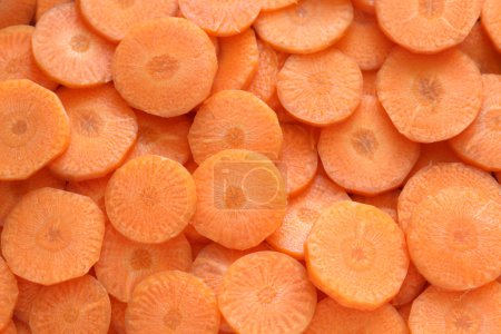 Rodajas de zanahoria fresca
