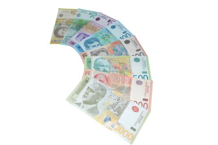 Serie serbischer Dinare-Banknoten