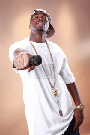 Photo for Rapper attitude of a young African American - Royalty Free Image