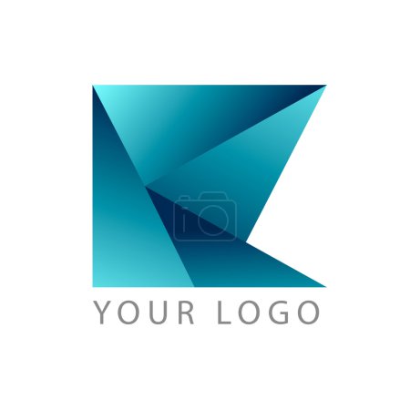 Ilustración de Vector abstracto origami colorido 3d icono, logotipo aislado - Imagen libre de derechos