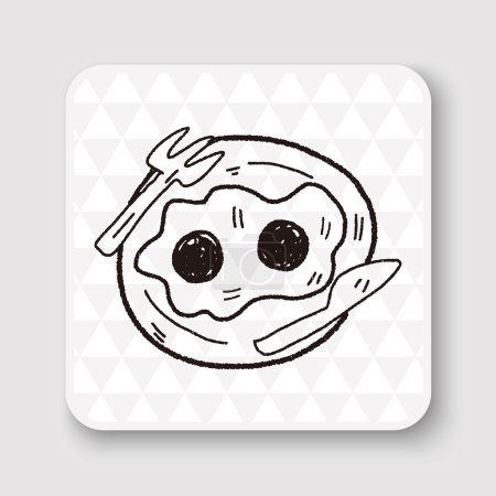 illustration vectorielle de gribouille d'oeuf 